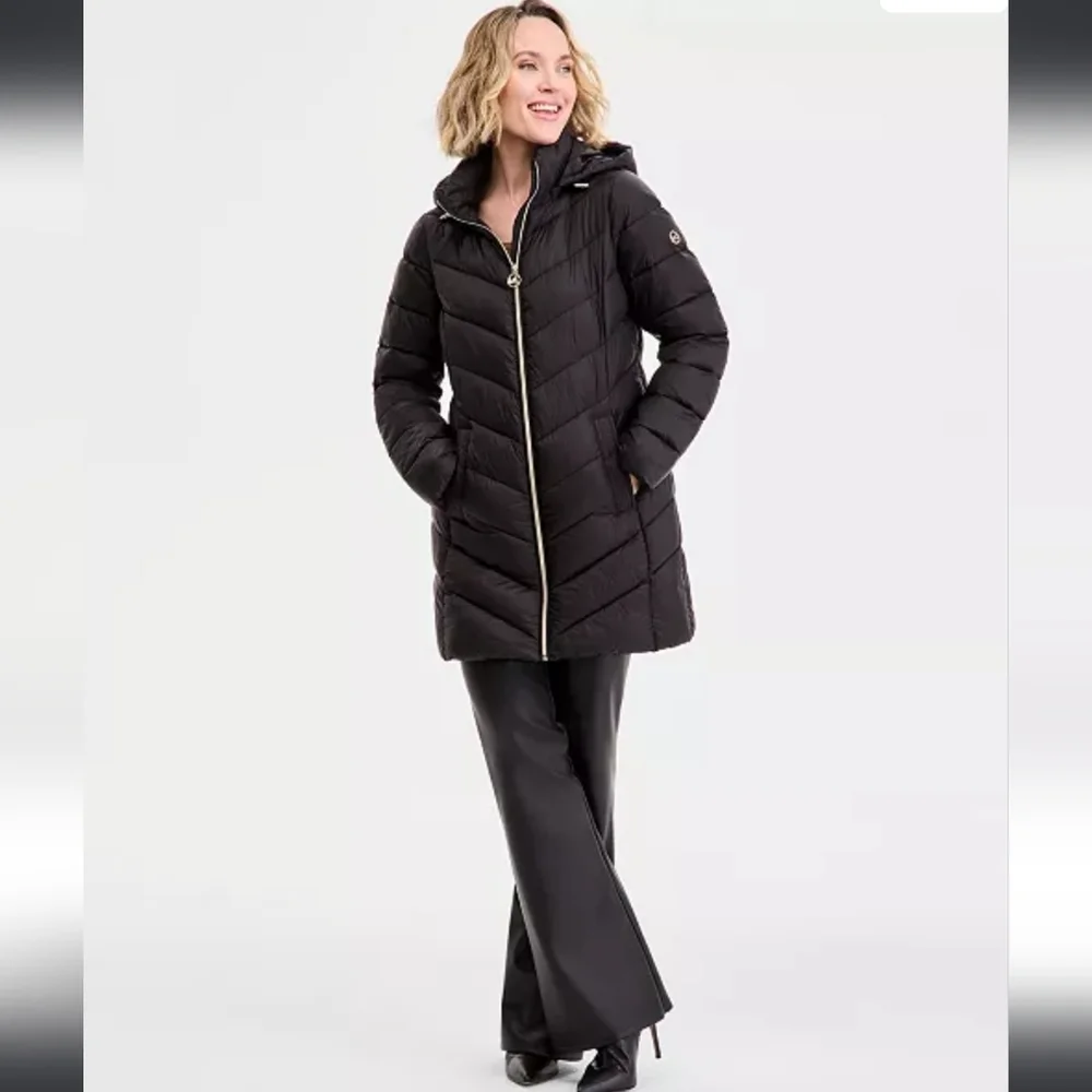 Michael Kors‎ Black Puffer Jacket, Quilted Black